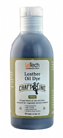 Краска для кожи масляная (Leather Oil Dye) Black, Чёрная, 50 мл, LeTech