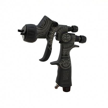 Краскопульт Genesi CARBONIO 360 EVO HALO/HTE BASE, с рисунком, сопло 1,4 мм, верхний бачок 0,68л, лимитированная серия