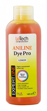 Анилиновый краситель для кожи (Leather Aniline Dye Pro) Black, Чёрный, 100 мл, LeTech