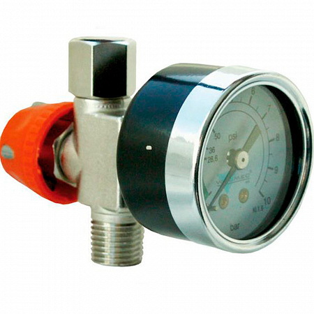 Регулятор-манометр входной прямоточный к краскопультам серии Genesi, EGO ( не CARBONIO)  WALCOM