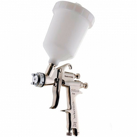 Краскопульт SLIM X-LIGHT HALO/HTE SR, сопло 1,7 мм, верхний бачок 0,68л, без манометра, WALCOM