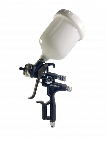 Краскопульт JP5000 HVLP,сопло 1,3мм JETAPRO, верхний пластиковый бачок 0,6 л