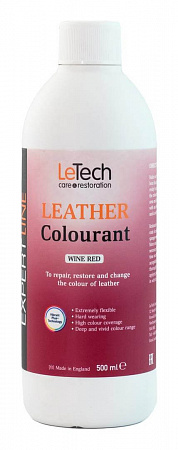 Краска для кожи (Leather Colourant) Wine Red, Винный красный, 500 мл, LeTech