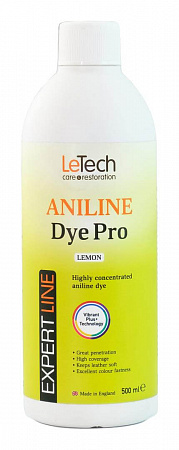 Анилиновый краситель для кожи (Leather Aniline Dye Pro) Black, Чёрный, 100 мл, LeTech