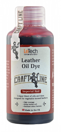 Краска для кожи масляная (Leather Oil Dye) Black, Чёрная, 50 мл, LeTech