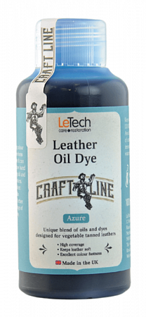 Краска для кожи масляная (Leather Oil Dye) Black, Чёрная, 50 мл, LeTech