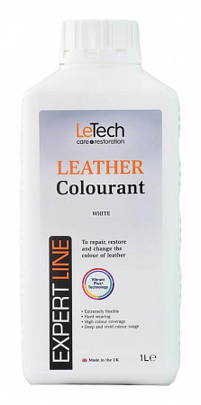 Краска для кожи (Leather Colourant) White, Белый, 1000 мл, LeTech