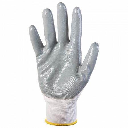 Перчатки защитные с пенонитриловым покрытием,серые L JN041 JETAPRO