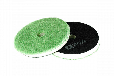 Полировальный круг / гибрид, Зеленая шерсть ( ворс 8мм) / Ø150/18/160 мм / A302