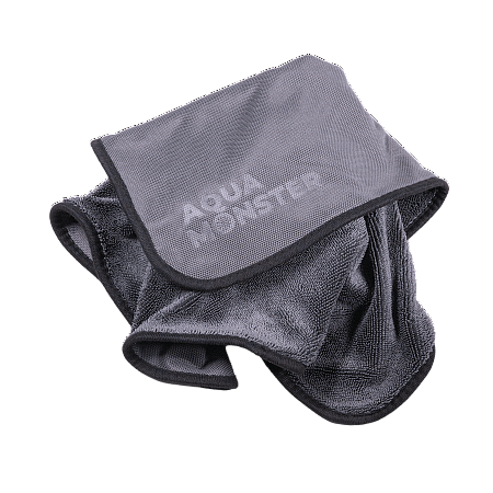 Полотенце для сушки, обметка краев, чёрное, 60*90 см, 1000гр/м², AQUA MONSTER Autech