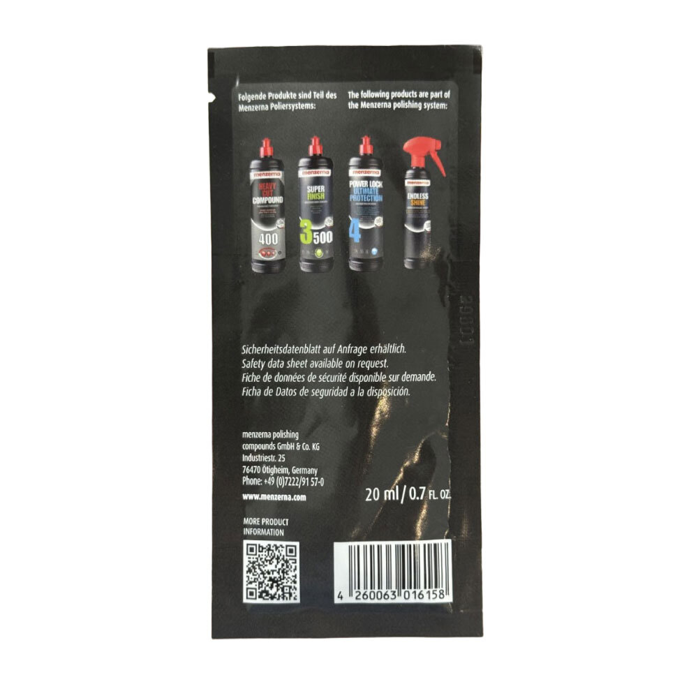3500 Super Finish, Антиголограммная низкоабразивная полировальная паста, 20мл, MENZERNA