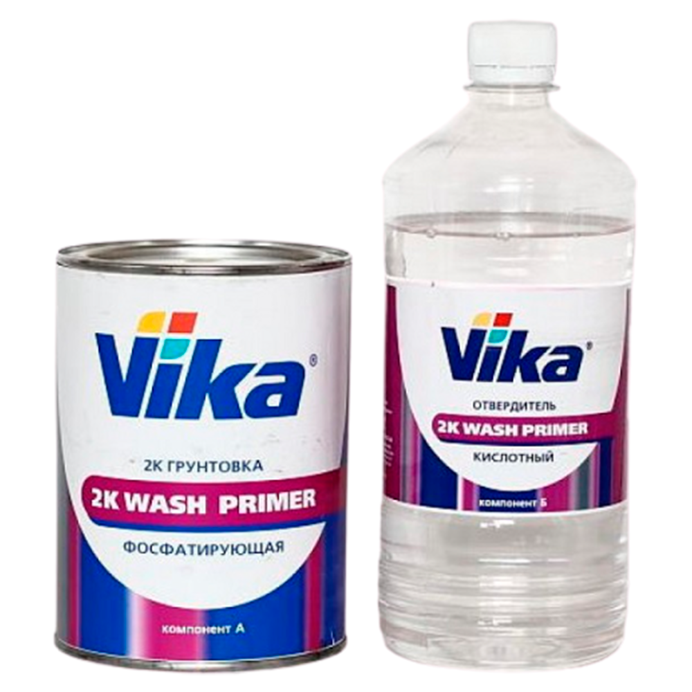 Грунт кислотный 2К (1+1) 0,8л Wash Primer+отверд 0,8л компл VIKA 
