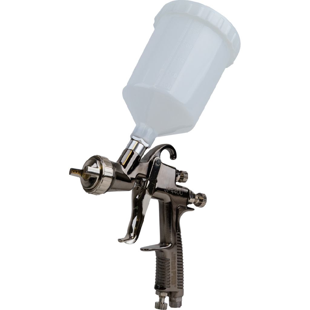 Краскопульт JETAPRO JP4400 LVMP, сопло 1,3 мм, верхний пластиковый бачок 0,6 л,