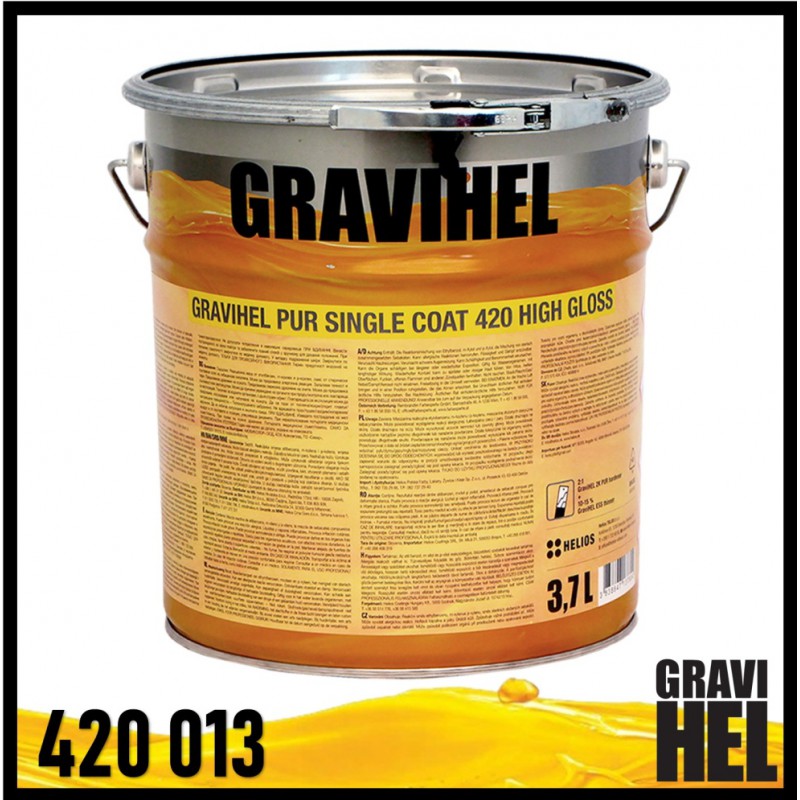 GRAVIHEL 420 однослойный полиуретановый биндер полуглянцевый 013 2:1 (3,7л.)