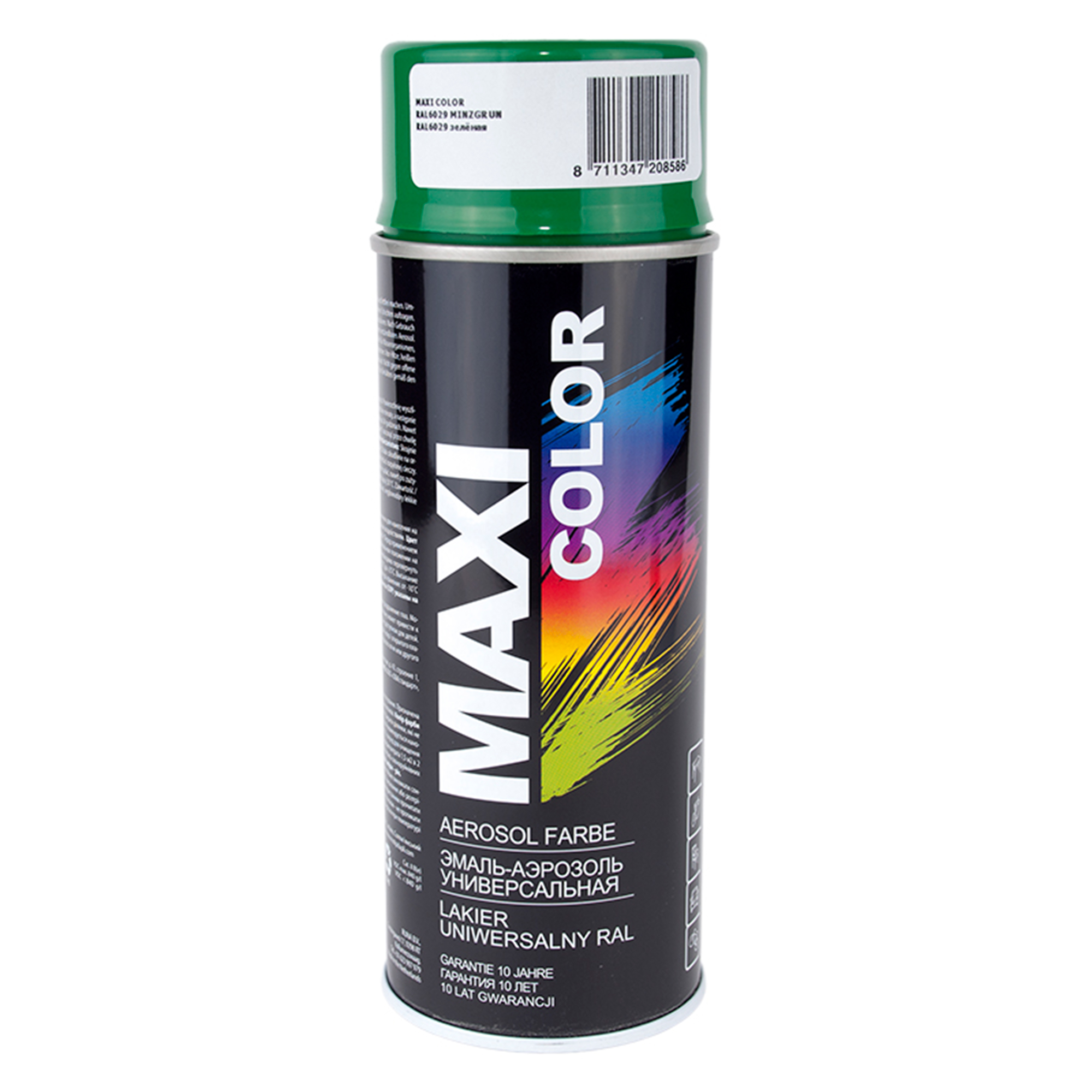 Эмаль RAL 6029 Зелёная алкид 400мл аэрозоль MAXI COLOR