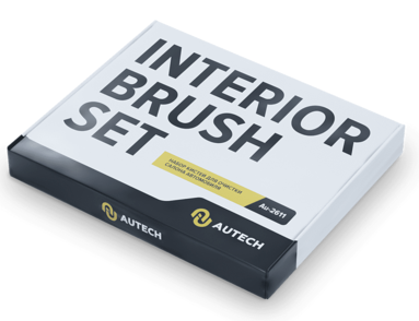 Набор из четырёх кистей для очистки салона автомобиля Interior Brush Set, к-т из 4-х штук Au-2611