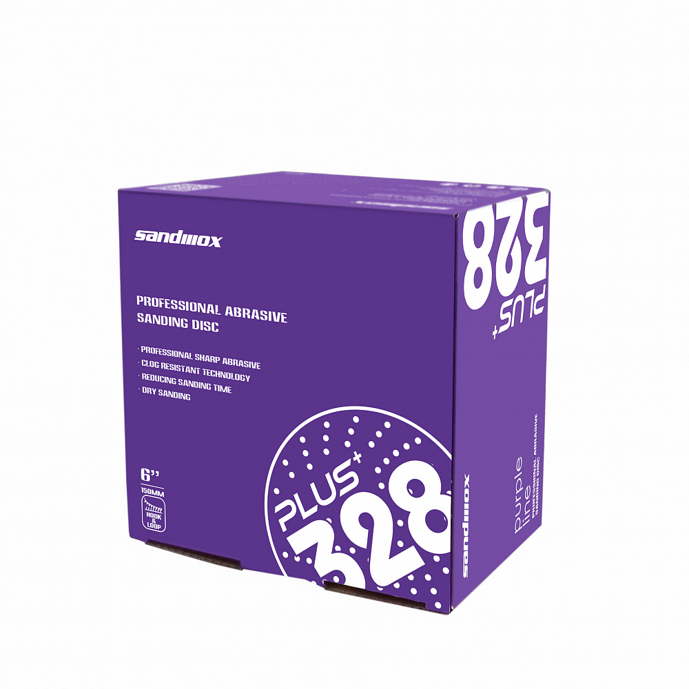 P220 PURPLE PLUS, Multi holes, Ø 150мм, Круг шлифовальный на пленочной основе