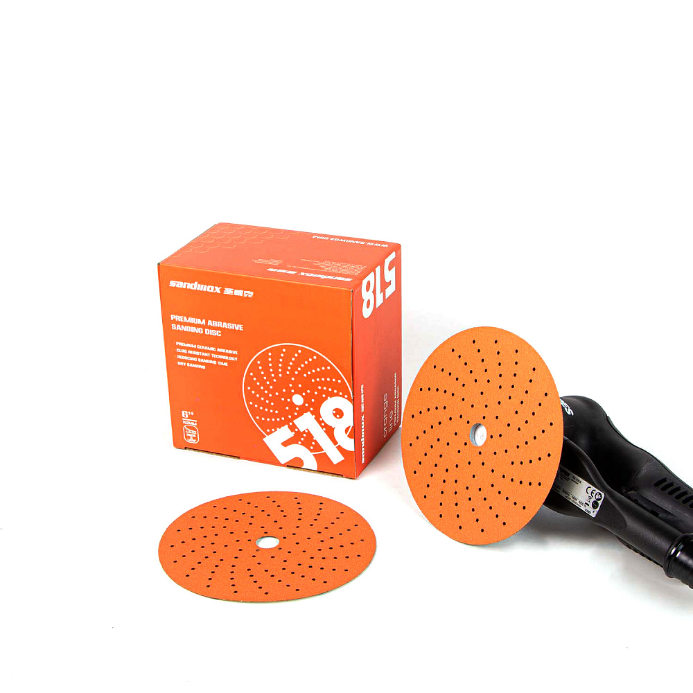 P180 ORANGE CERAMIC SANDWOX / MultiHole / Ø 150мм / Круг шлифовальный на бумажной основе