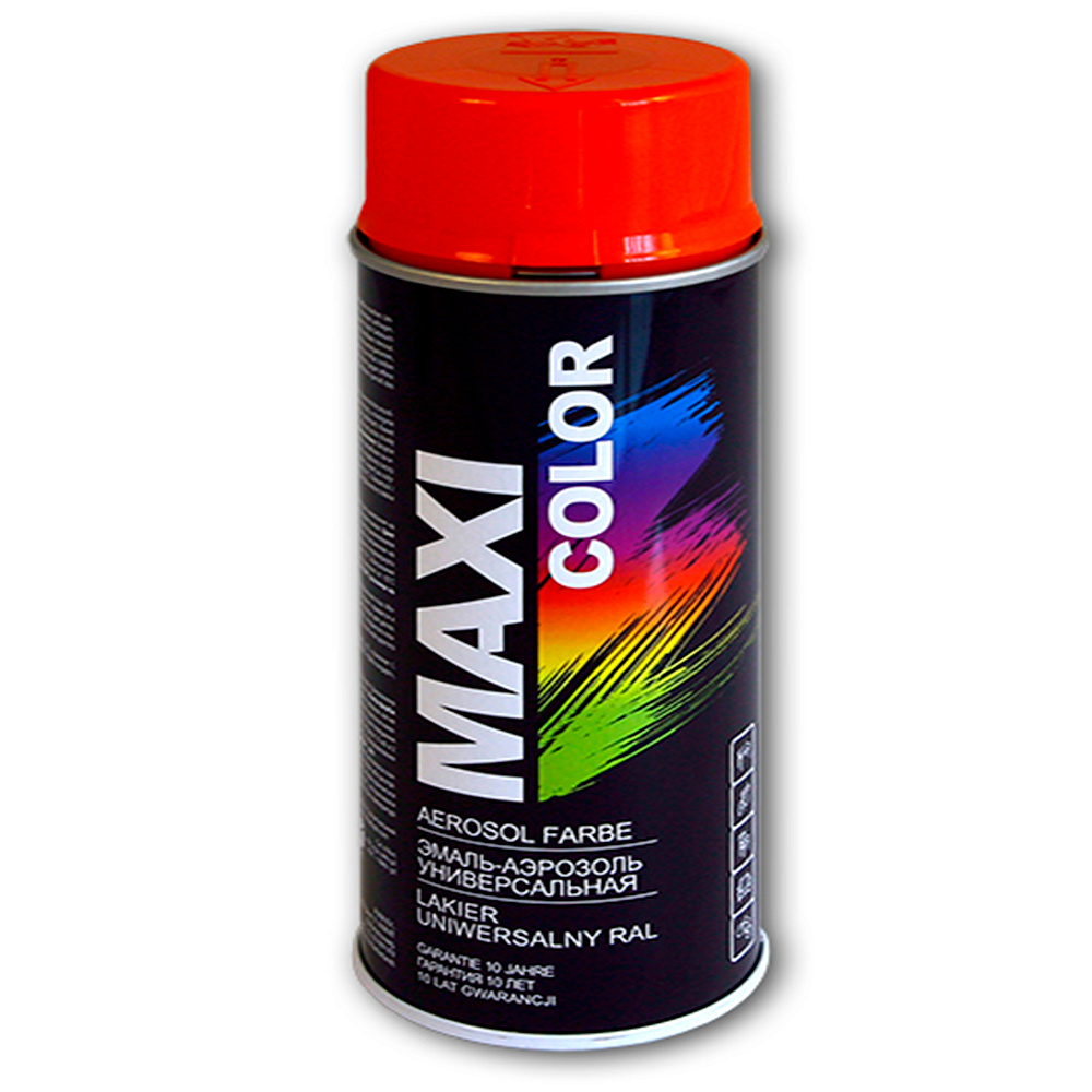 Эмаль RAL 2002 Ярко-оранжевая 400мл аэрозоль MAXI COLOR