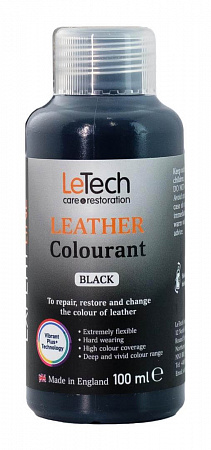 Краска для кожи (Leather Colourant) Black, Чёрный, 100 мл, LeTech