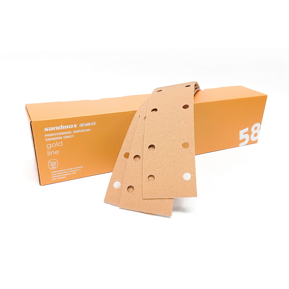 P120 GOLD SANDWOX  14 отв.  70х400мм  Полоска шлифовальная на бумажной основе, оксид алюминия