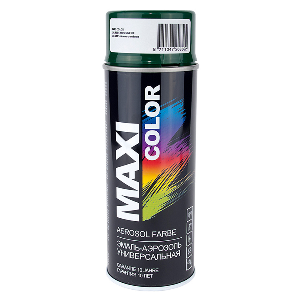 Эмаль RAL 6005 Тёмно-зелёная 400мл аэрозоль MAXI COLOR