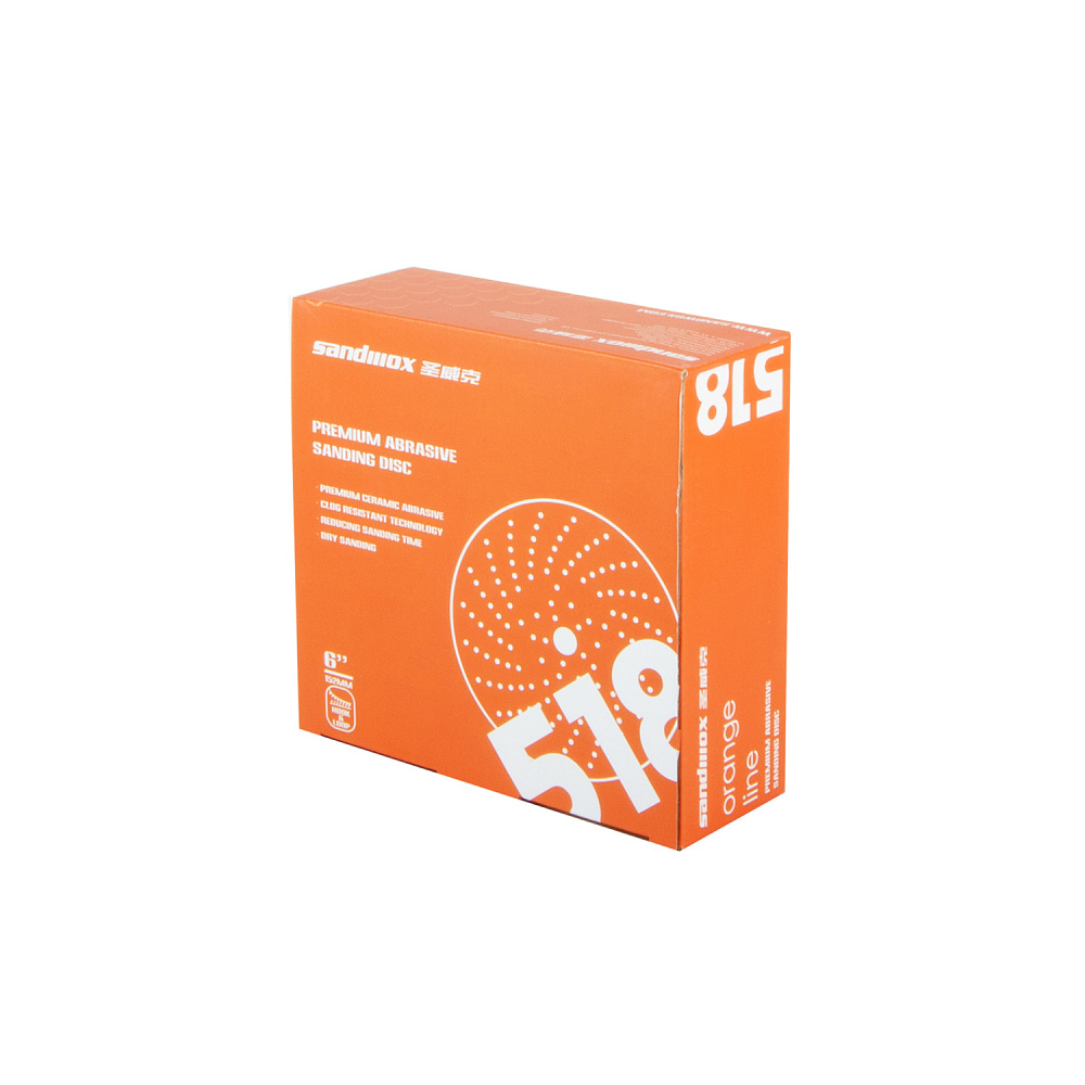 P150 ORANGE CERAMIC SANDWOX / MultiHole / Ø 150мм / Круг шлифовальный на бумажной основе