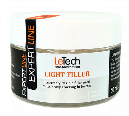 Жидкий ремонтный состав (Leather Light Filler) Белый, 50 мл, LeTech