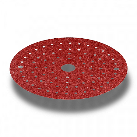 P60  Ø 150 мм  Multiholes  Круг шлифовальный на пластиковой основе  RED FILM