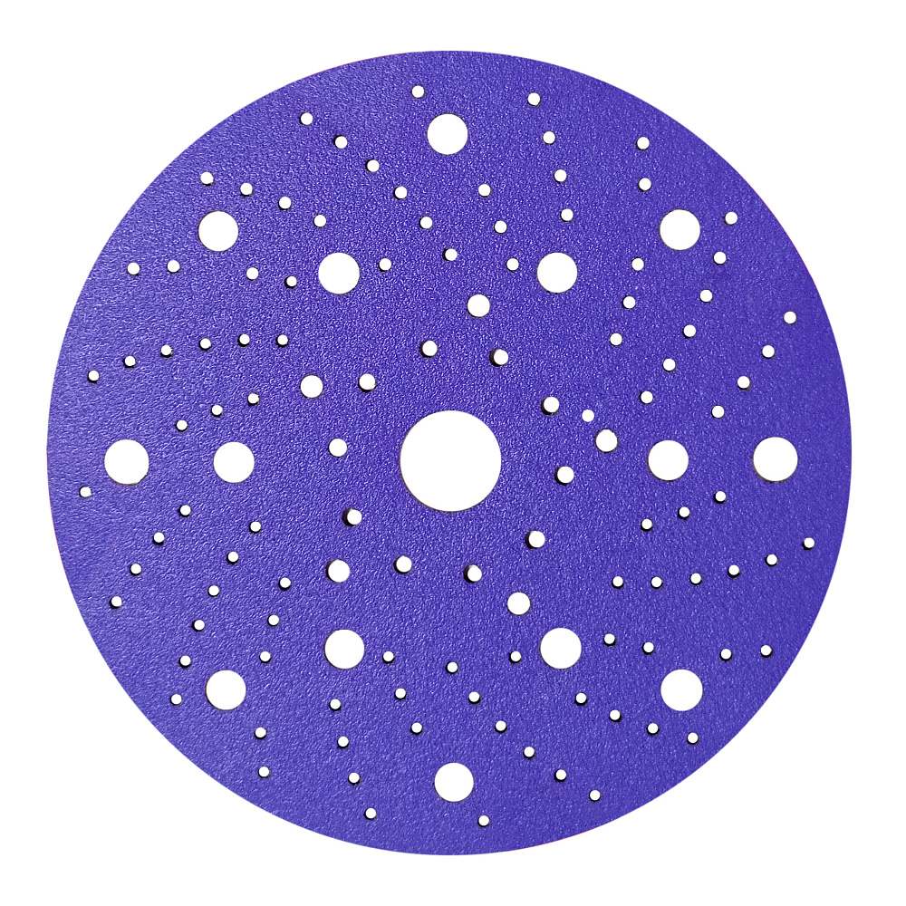 P120 PURPLE PLUS, Multi holes, Ø 150мм, Круг шлифовальный на пленочной основе