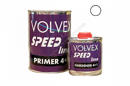 Грунт акриловый 2К (4+1) Черный 0,8л SPEED LINE +отверд 0,2л компл 00008002 VOLVEX