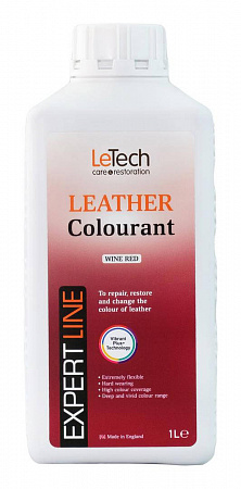 Краска для кожи (Leather Colourant) Wine Red, Винный красный, 1000 мл, LeTech
