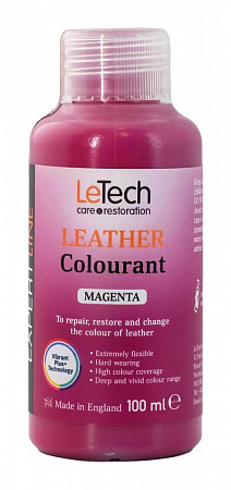 Краска для кожи (Leather Colourant) Magenta, Пурпурный, 100 мл, LeTech