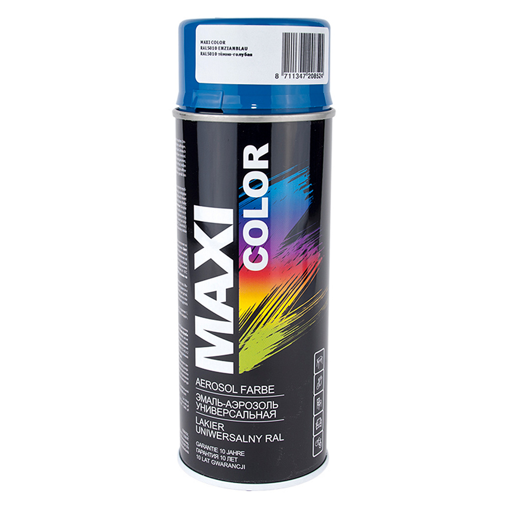 Эмаль RAL 5010 Тёмно-голубая 400мл аэрозоль MAXI COLOR