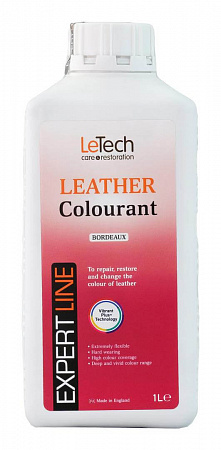 Краска для кожи (Leather Colourant) Bordeaux, Бордовый, 1000 мл, LeTech
