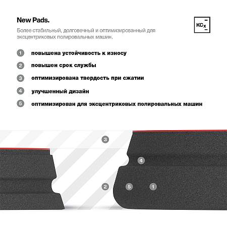 Полировальный круг для абр.паст H9, H8 Ø45х25мм к-кт 5 шт.