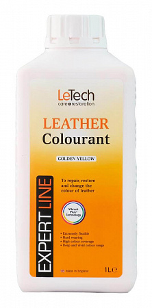 Краска для кожи (Leather Colourant) Golden Yellow, Жёлто-золотой, 1000 мл, LeTech