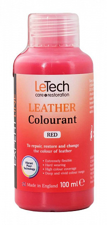 Краска для кожи (Leather Colourant) Red, Красный, 100 мл, LeTech