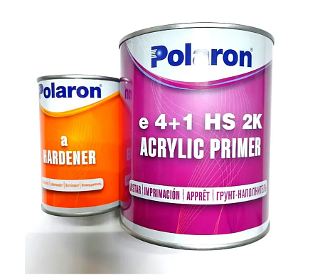 Грунт акриловый наполнитель Е, СЕРЫЙ, 4:1, 1,0+ 0,25л, Polaron