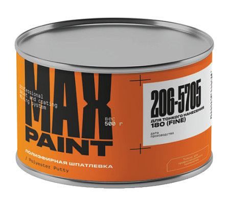 Шпатлевка эластичная для тонкого нанесения 2,0кг, 180 ES Body filler fine, Max Paint
