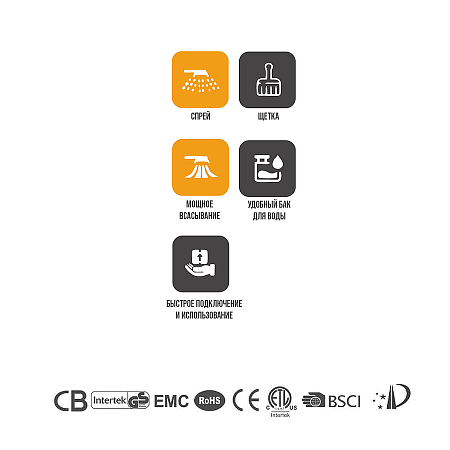 Насадка на пылесос функцией подачи воды химии