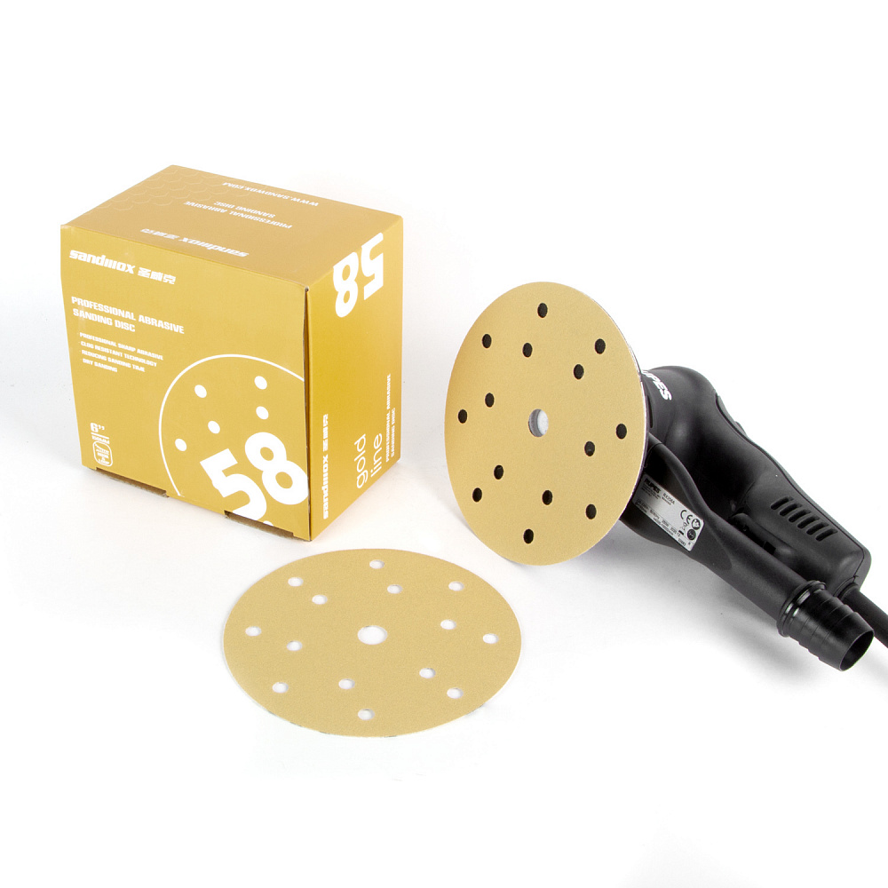 P80 GOLD SANDWOX  15 отв  Ø 150мм  Круг шлифовальный на бумажной основе