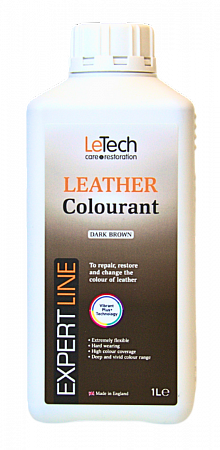 Краска для кожи (Leather Colourant) Dark Brown, Темно-коричневый, 1000 мл, LeTech